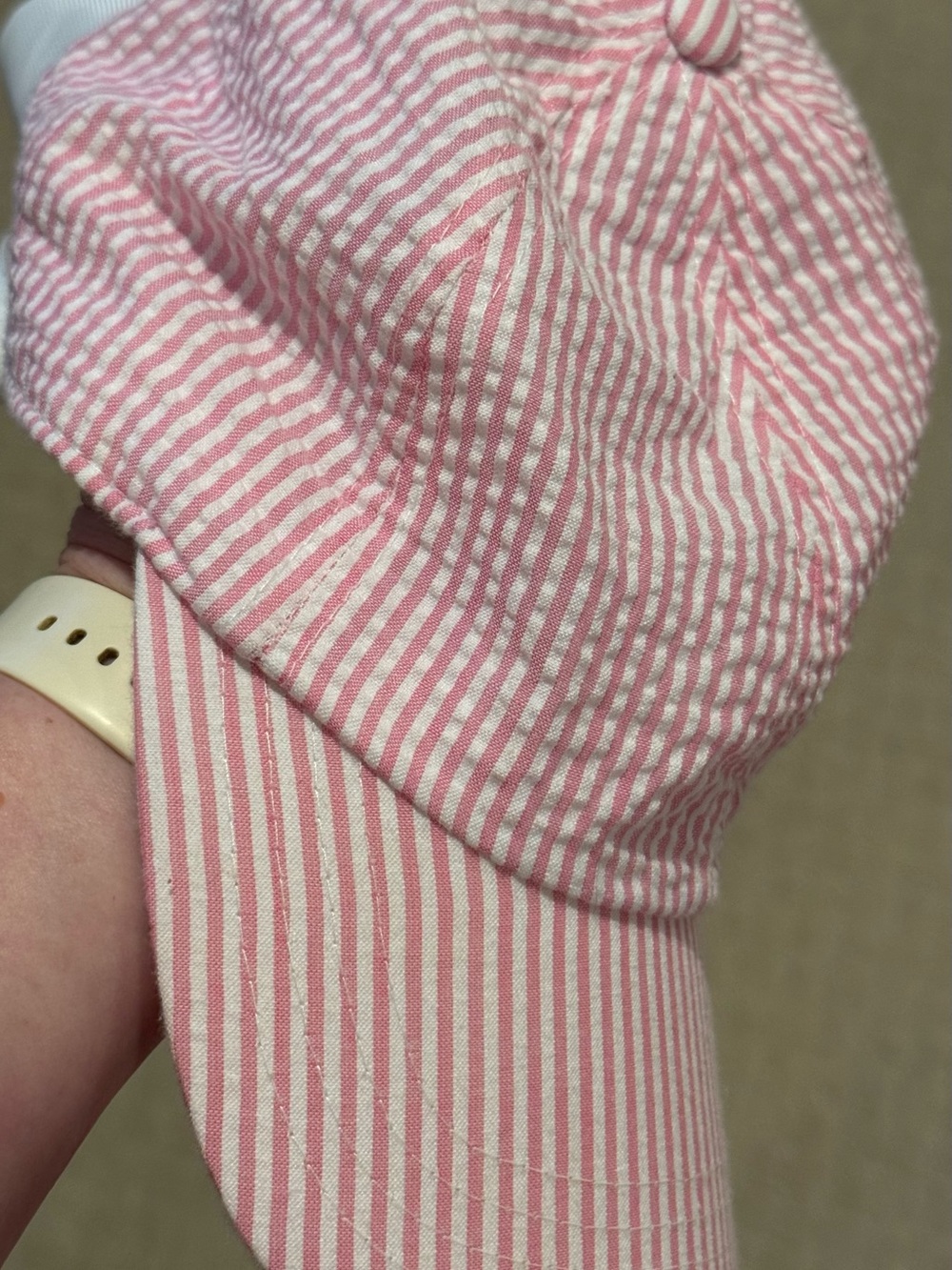 Like new!! Kids Pink Stripe Cap with Bow
